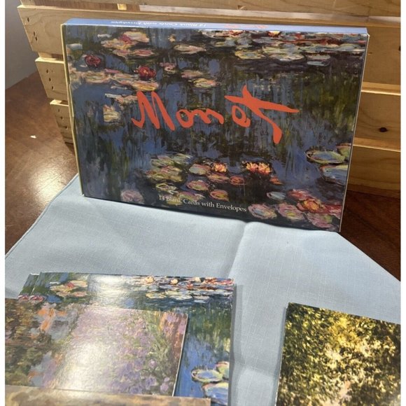 Vintage Box Monet 13 BLANK CARDS WITH ENVELOPES 4 designs 1998 JCPENNEY - Picture 1 of 5